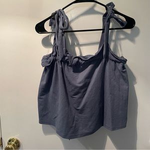 NWOT Shoulder Tie Crop Top